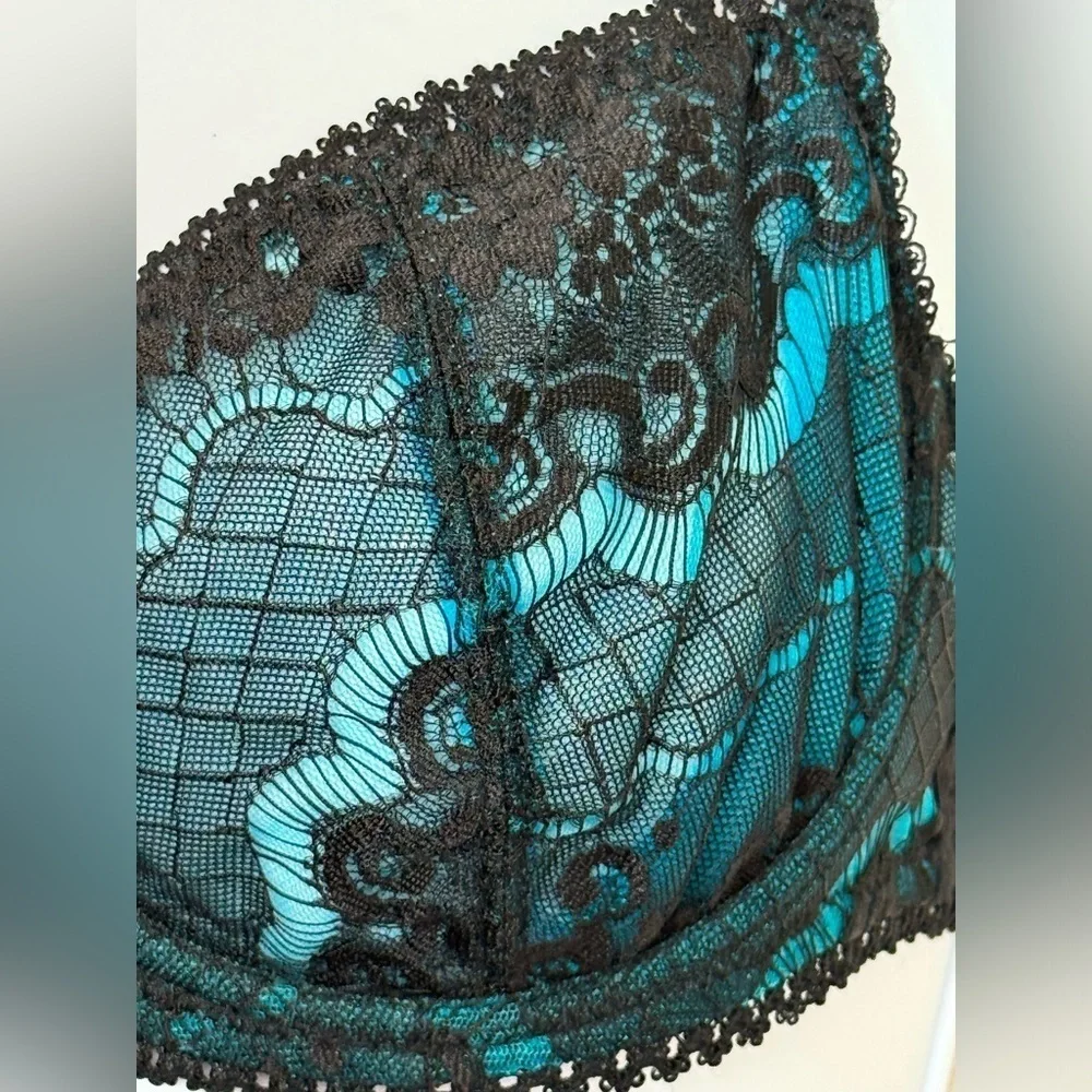 Claudette Neon Turquoise Intense Demi Bra SZ. 36 B